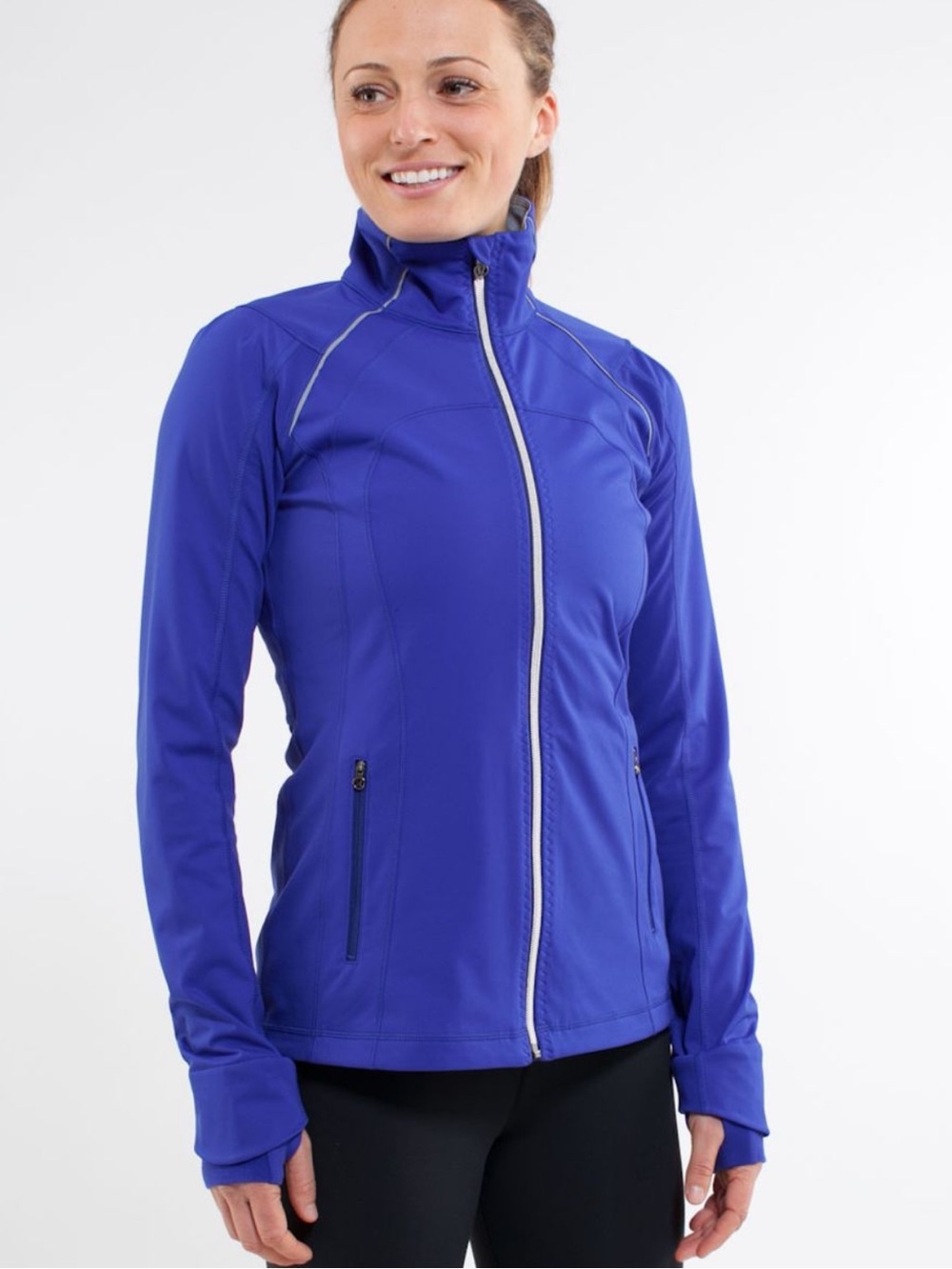 LULULEMON COBALT BLUE stay on course  zip JACKET SZ 6